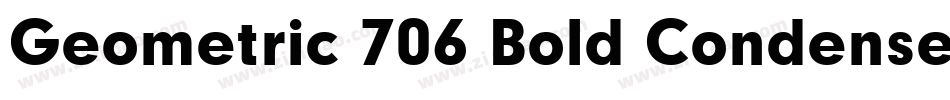 Geometric 706 Bold Condensed BT字体转换